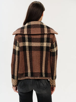 Cypress Plaid Collared Zip Up