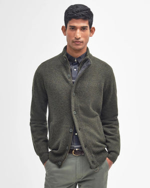 Barbour Essential Patch Zip Through Knitted Jumper