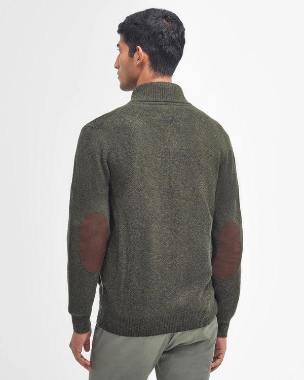 Barbour Essential Patch Zip Through Knitted Jumper