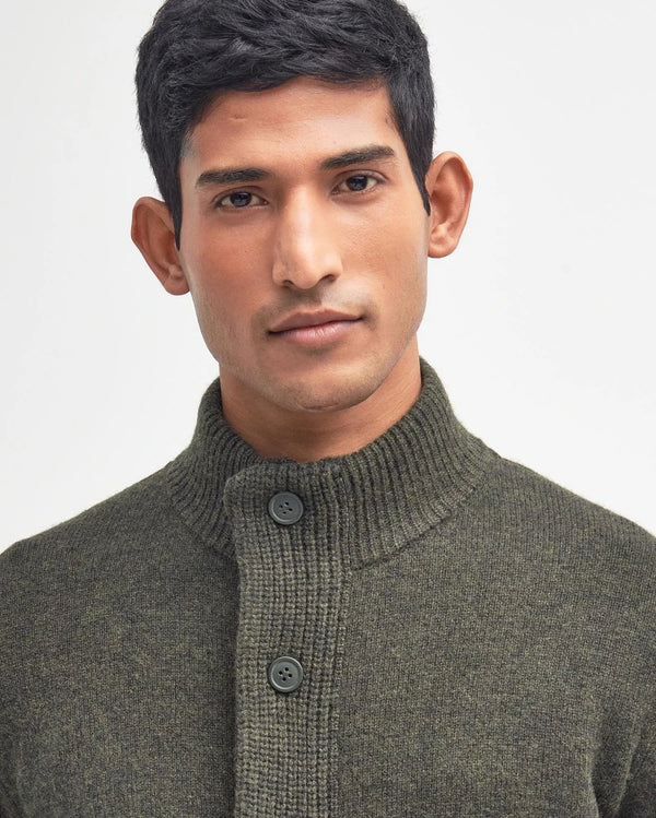Barbour Essential Patch Zip Through Knitted Jumper