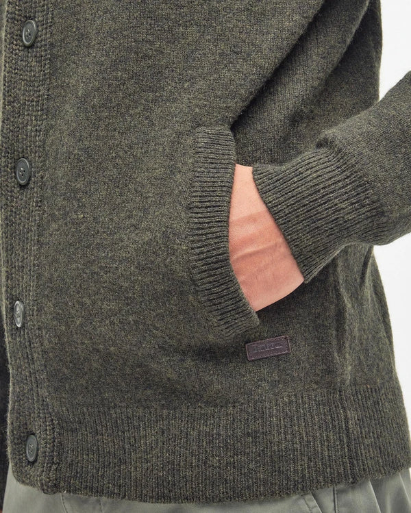 Barbour Essential Patch Zip Through Knitted Jumper