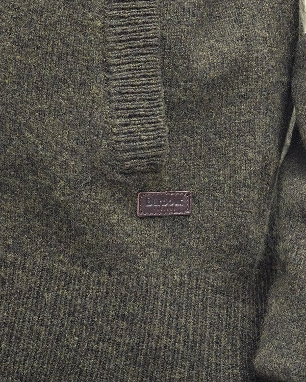 Barbour Essential Patch Zip Through Knitted Jumper