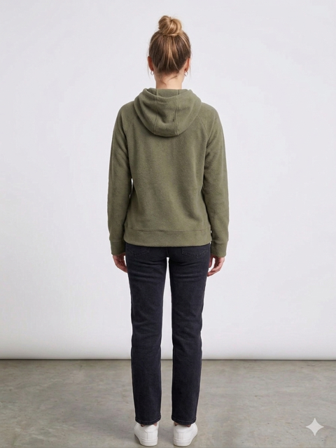 Fleece Pullover Hoodie - Dusty Green