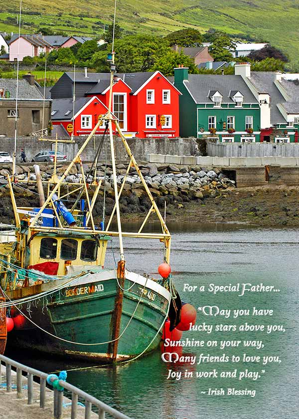 Irish Harbor Father's Day Card
