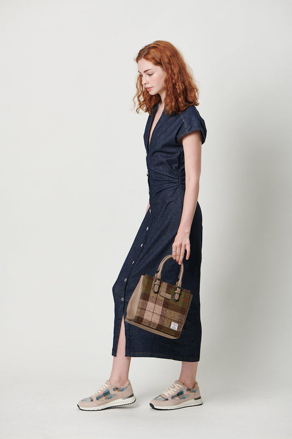 The Medium Callie Tote - Chestnut Tartan
