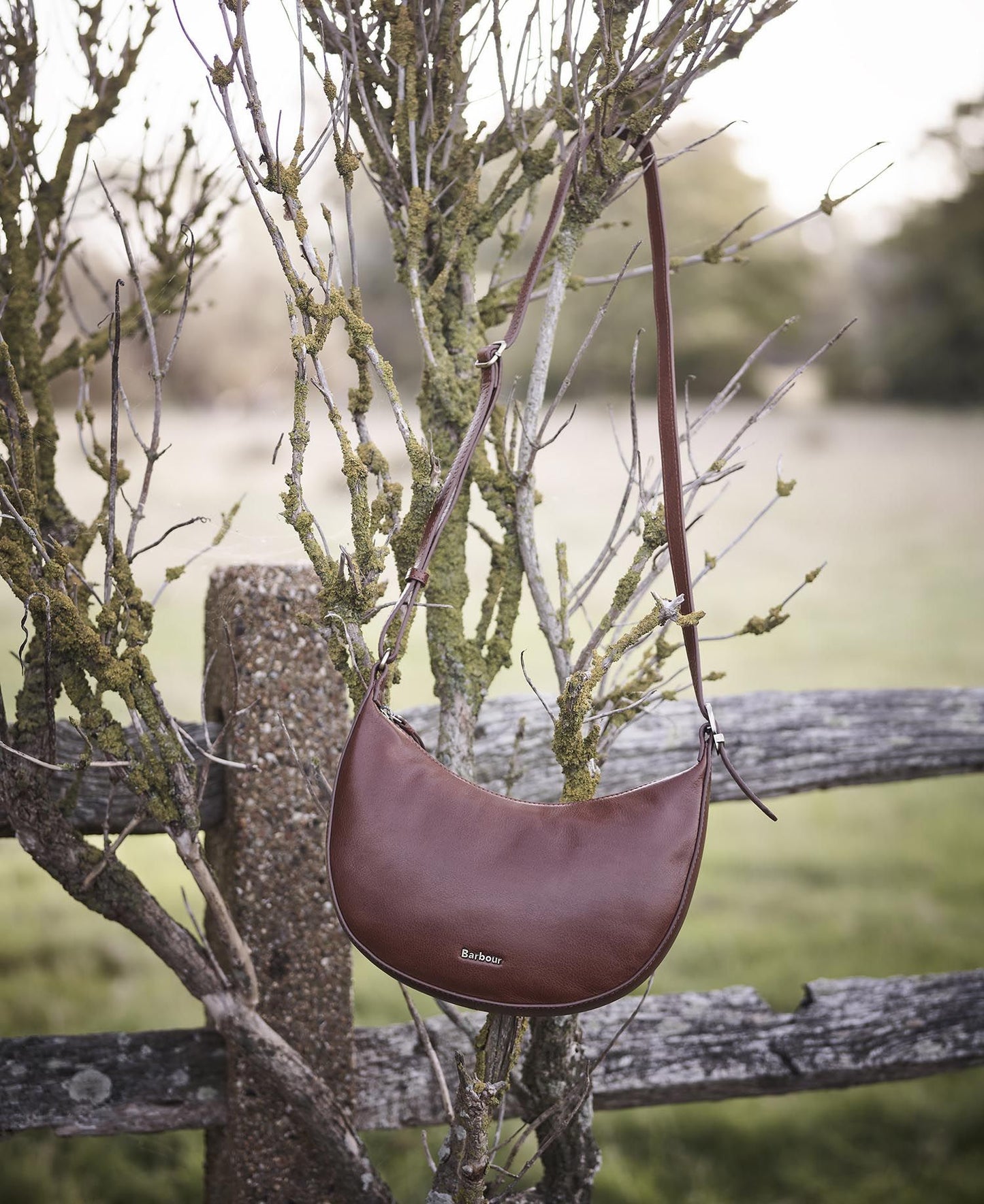 Barbour Laire Leather Sling Bag - Brown