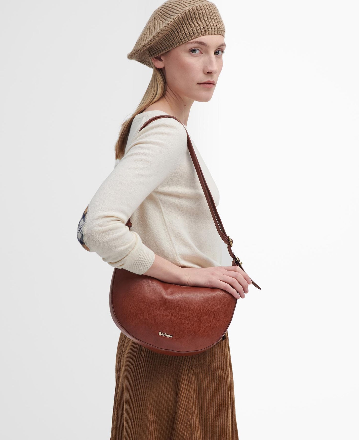 Barbour Laire Leather Sling Bag - Brown