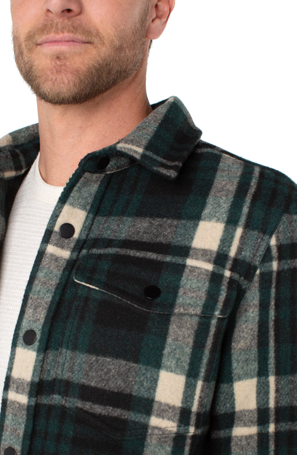 Men's Shirt Jacket - Spruce & Black Multi
