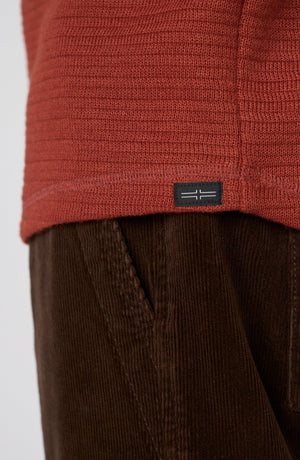 Long Sleeve Crew Neck - Burnt Henna