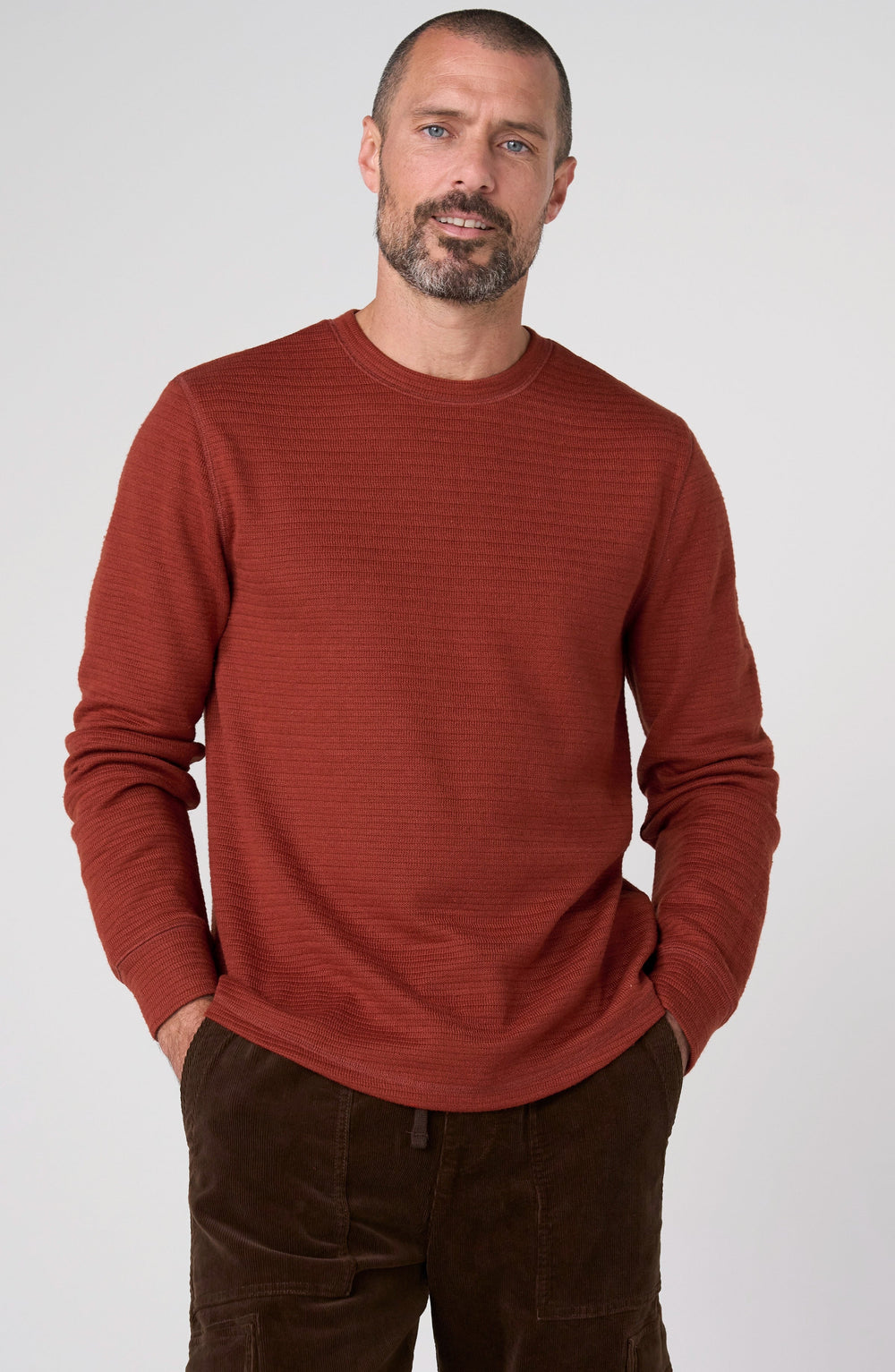 Long Sleeve Crew Neck - Burnt Henna