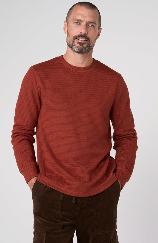 Long Sleeve Crew Neck - Burnt Henna