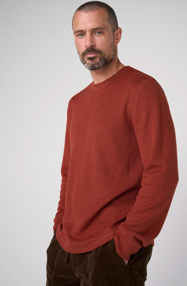 Long Sleeve Crew Neck - Burnt Henna