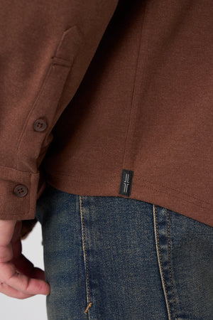 Long Sleeve Button Up Knit Shirt
