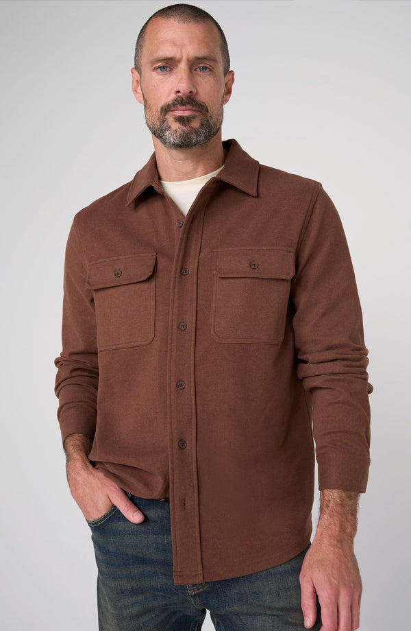 Long Sleeve Button Up Knit Shirt