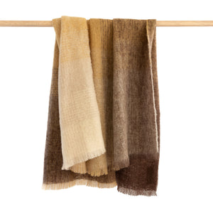 Mohair Throw - Tan & Beige Mix