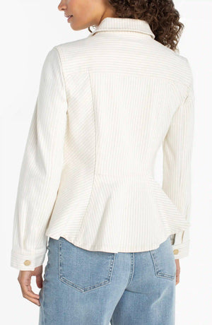 Fit & Flare Trucker Jacket - Nautical Stripe