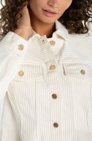 Fit & Flare Trucker Jacket - Nautical Stripe