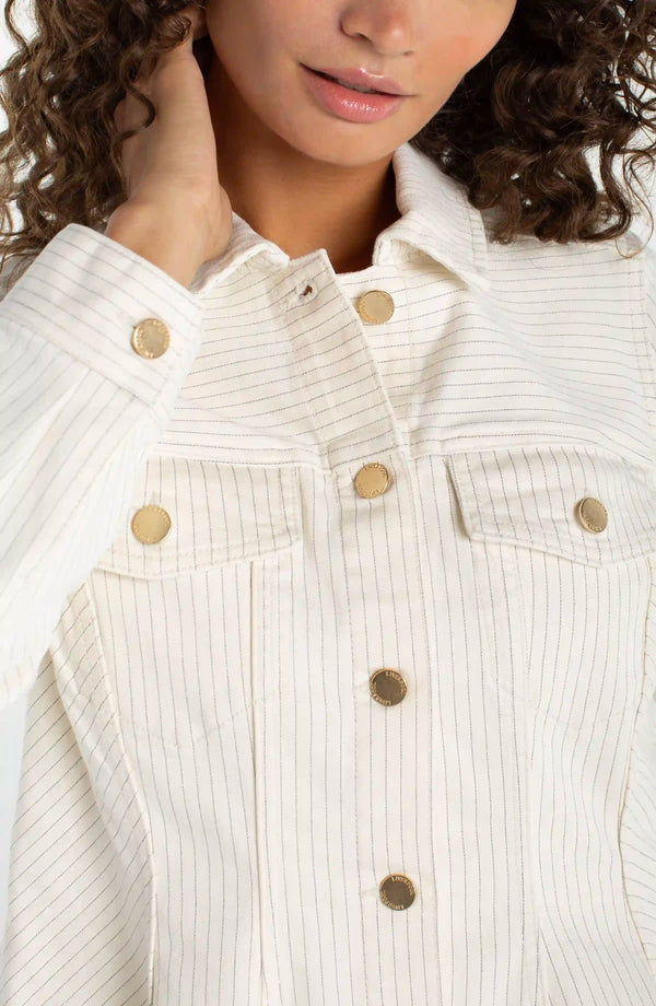 Fit & Flare Trucker Jacket - Nautical Stripe