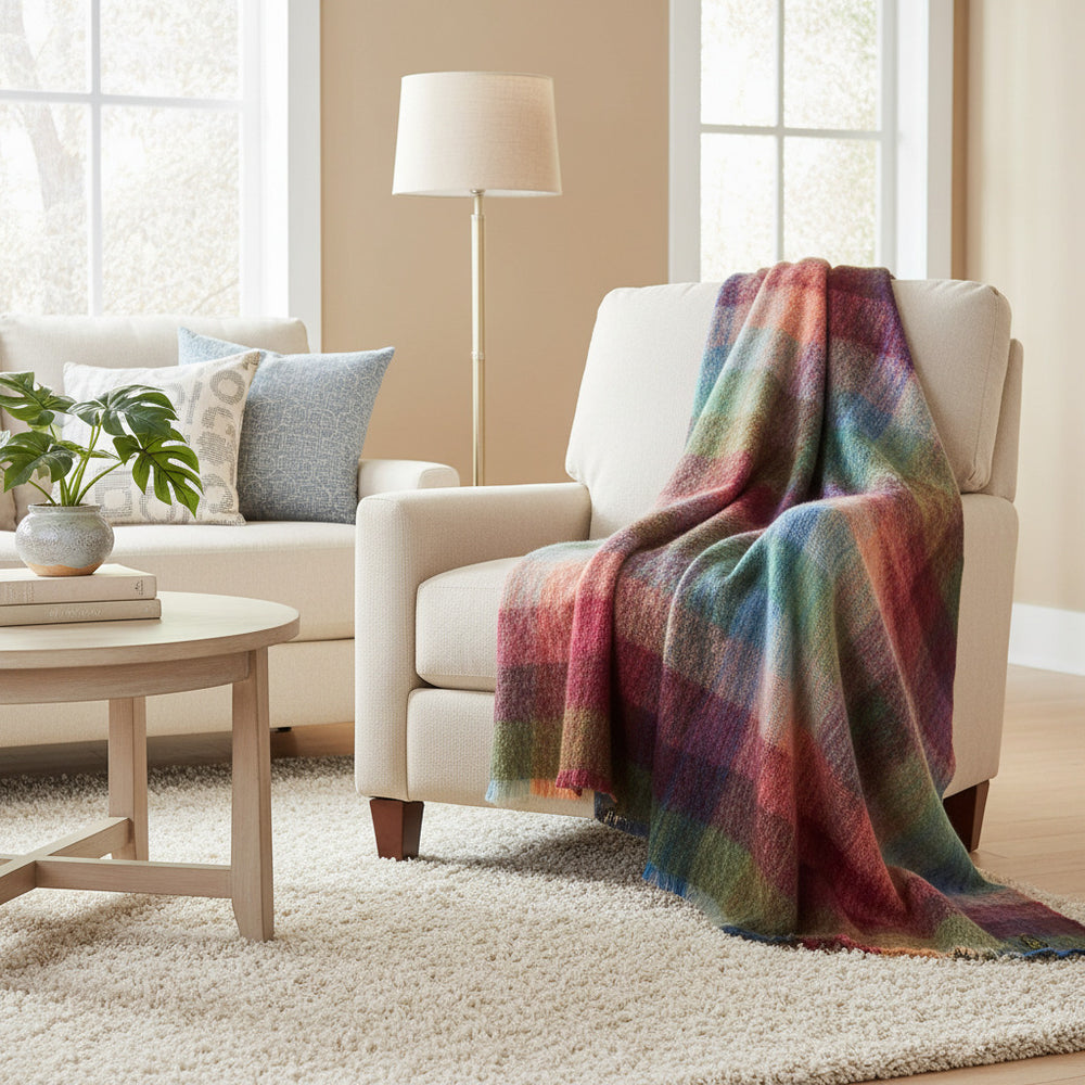 Mohair Throw - Watercolor Monet