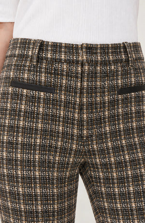 Trouser W/ Faux Leather Trim