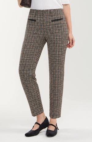 Trouser W/ Faux Leather Trim