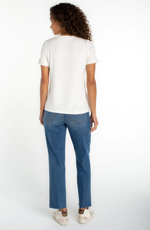 Short Sleeve V-Neck Knit Shirt