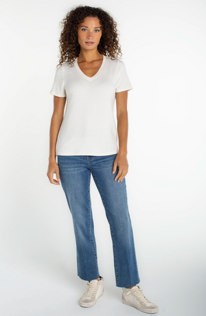 Short Sleeve V-Neck Knit Shirt