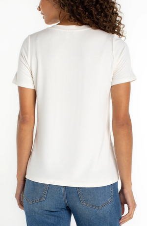 Short Sleeve V-Neck Knit Shirt