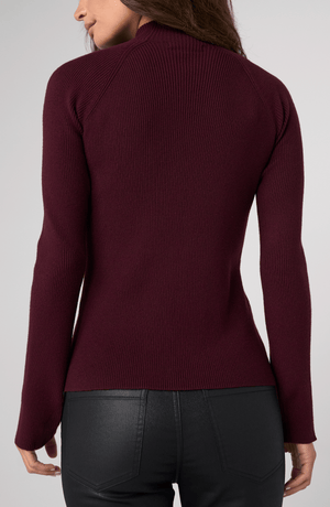 Long Sleeve Turtleneck Sweater - Dark Oxblood