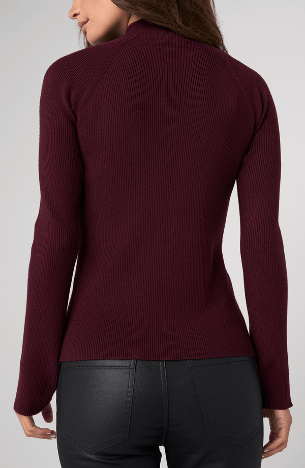Long Sleeve Turtleneck Sweater - Dark Oxblood