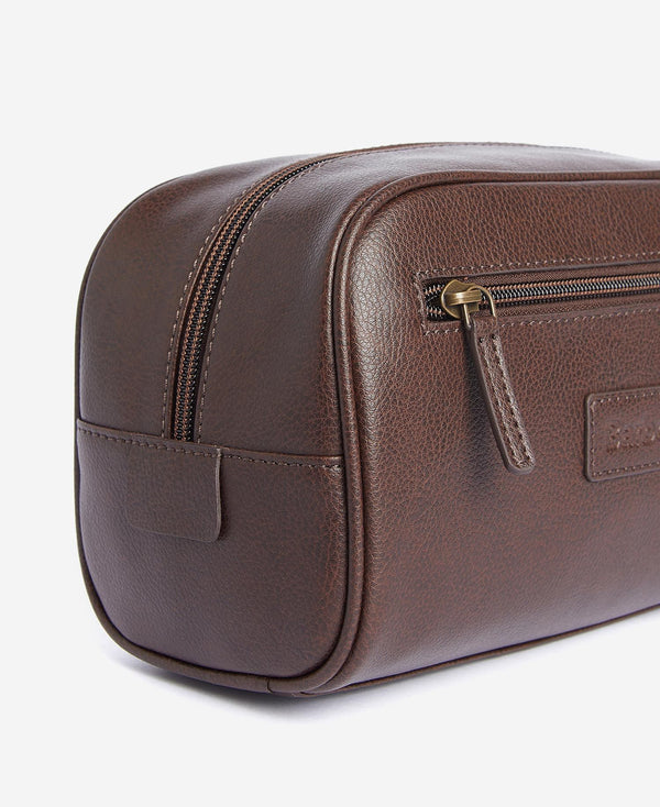 Barbour Leather Wash Bag