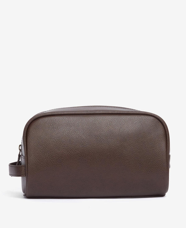 Barbour Leather Wash Bag