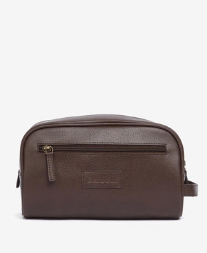 Barbour Leather Wash Bag