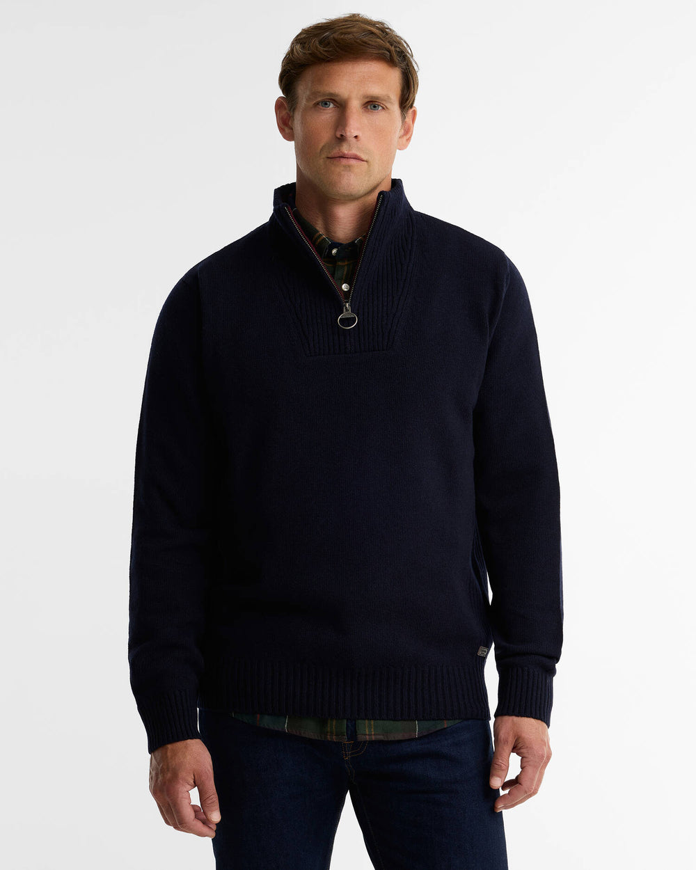 Barbour Nelson Quarter Zip - Navy