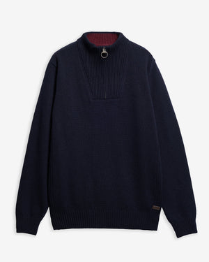 Barbour Nelson Quarter Zip - Navy