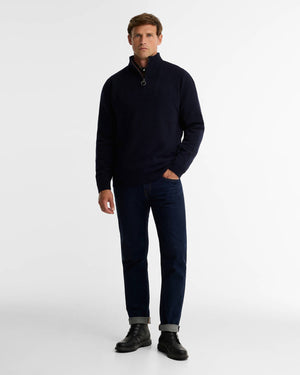 Barbour Nelson Quarter Zip - Navy