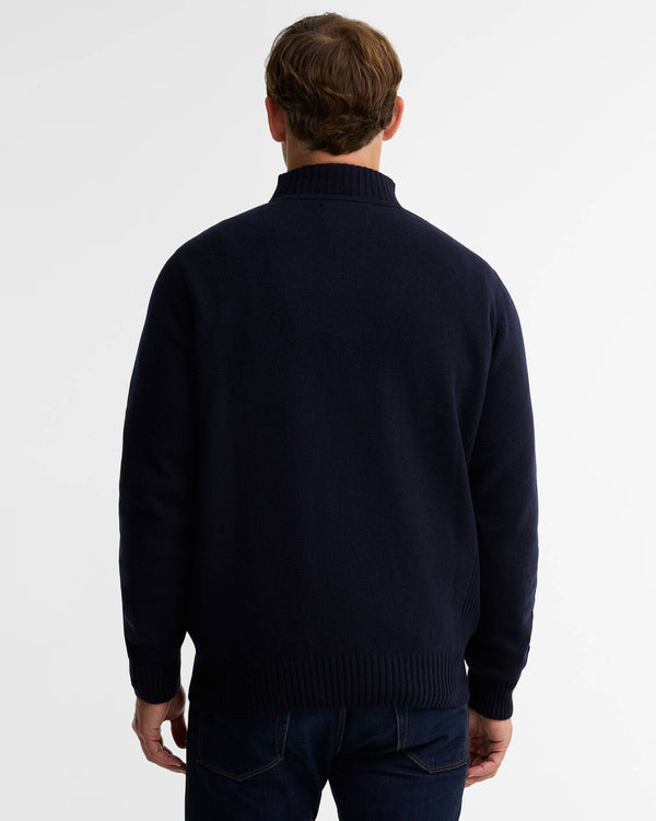 Barbour Nelson Quarter Zip - Navy