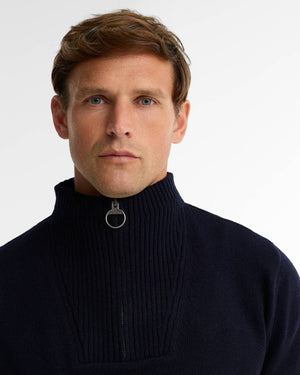 Barbour Nelson Quarter Zip - Navy