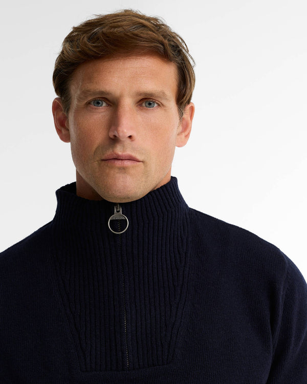 Barbour Nelson Quarter Zip - Navy