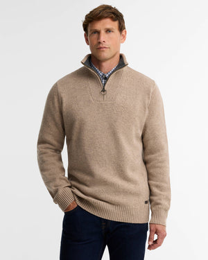 Barbour Nelson Quarter Zip - Oatmeal