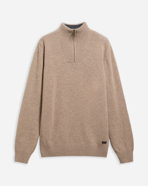 Barbour Nelson Quarter Zip - Oatmeal