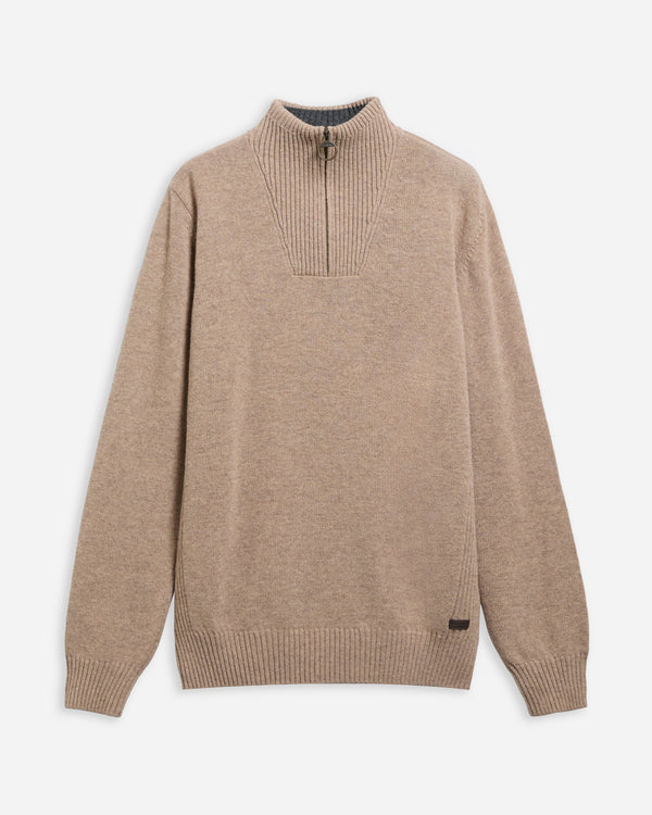Barbour Nelson Quarter Zip - Oatmeal