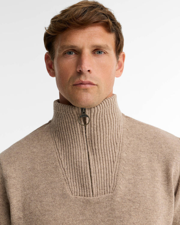 Barbour Nelson Quarter Zip - Oatmeal