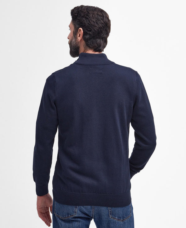 Barbour Cotton Half Zip Sweater - Navy