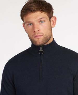 Barbour Cotton Half Zip Sweater - Navy