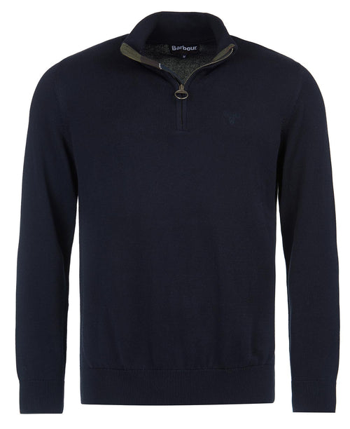 Barbour Cotton Half Zip Sweater - Navy