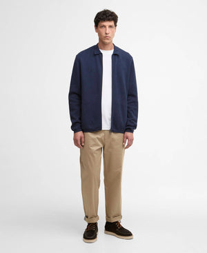 Barbour Crowcombe Knitted Zip Through - Navy