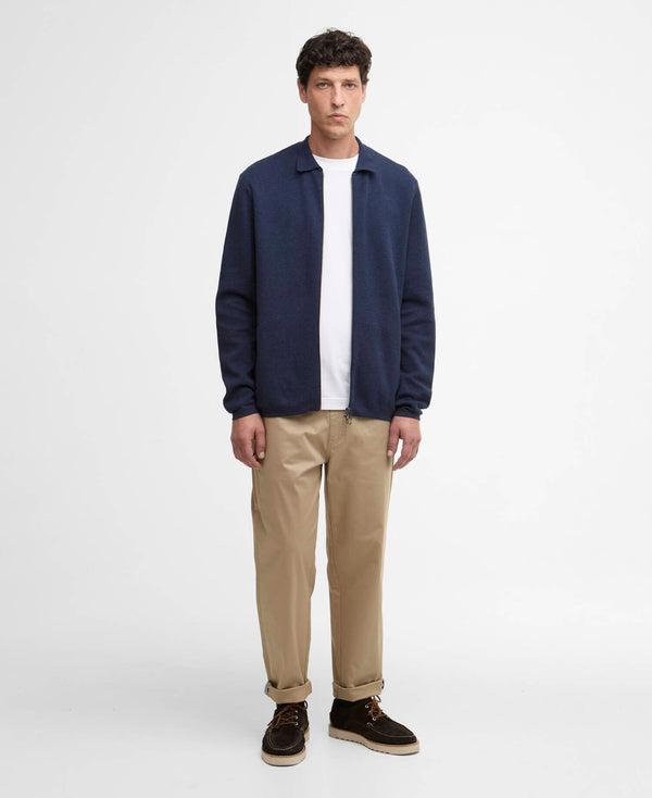 Barbour Crowcombe Knitted Zip Through - Navy