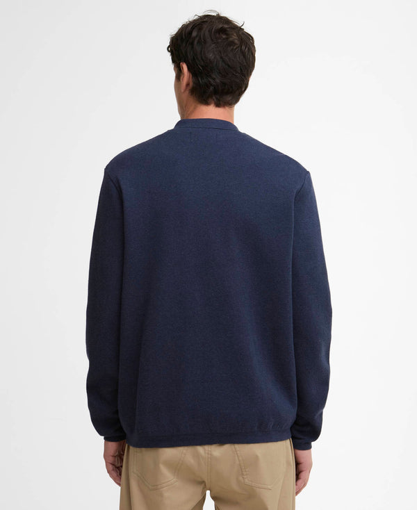 Barbour Crowcombe Knitted Zip Through - Navy