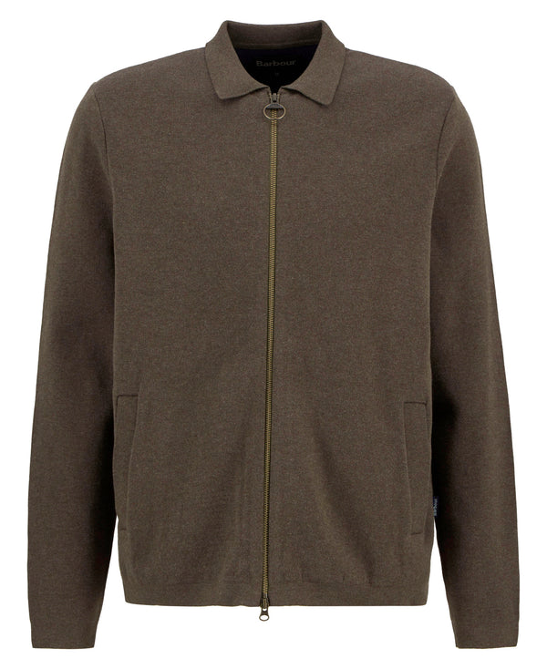 Barbour Crowcombe Knitted Zip Through - Olive